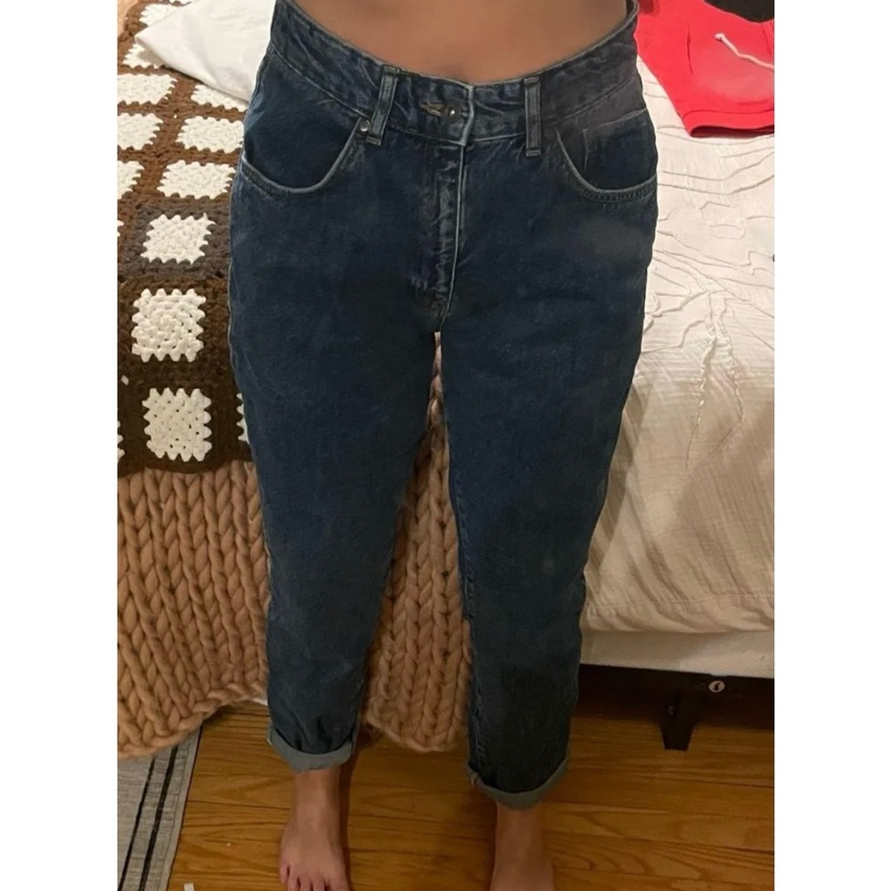 Ragged priest dark wash denim jeans.
